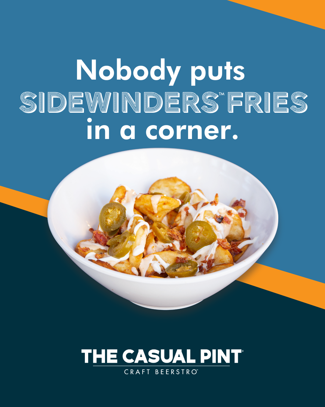 SIDEWINDERS™ Fries Awareness Month at The Casual Pint Beerstro